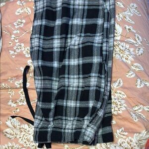 Black and Gray Plaid Pants